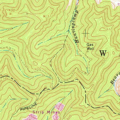 United States Geological Survey Mud, WV (1962, 24000-Scale) digital map