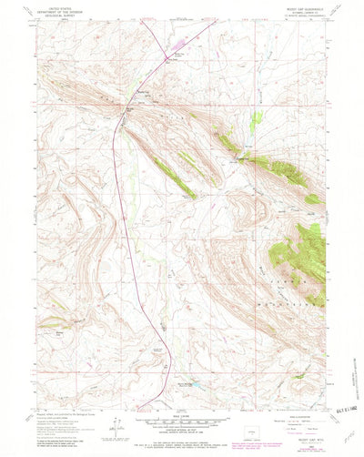 United States Geological Survey Muddy Gap, WY (1962, 24000-Scale) digital map