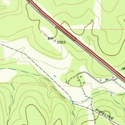 United States Geological Survey Mudge Draw, TX (1974, 24000-Scale) digital map
