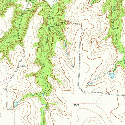 United States Geological Survey Muenster East, TX (1961, 24000-Scale) digital map