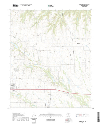 United States Geological Survey Muenster East, TX (2022, 24000-Scale) digital map