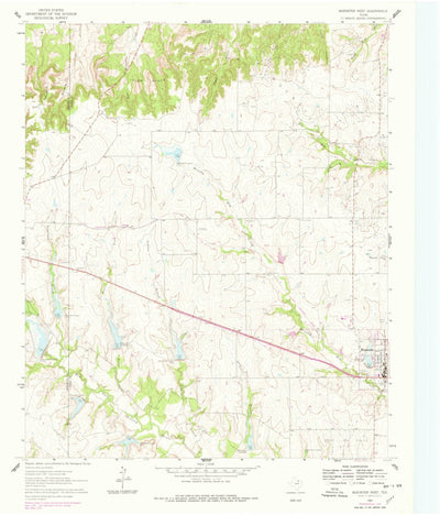 United States Geological Survey Muenster West, TX (1961, 24000-Scale) digital map