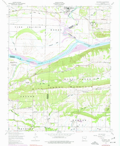 United States Geological Survey Mulberry, AR (1948, 24000-Scale) digital map