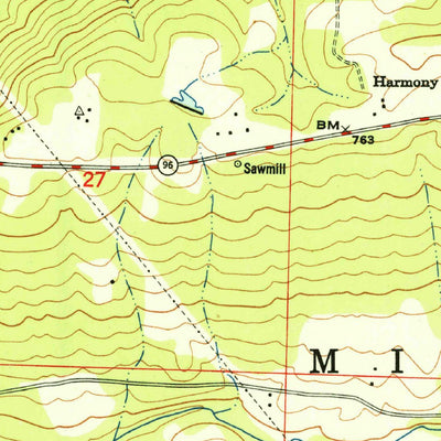 United States Geological Survey Mulberry, AR (1951, 24000-Scale) digital map