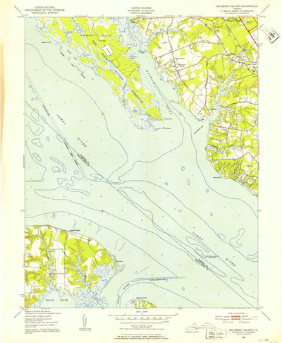 United States Geological Survey Mulberry Island, VA (1950, 24000-Scale) digital map