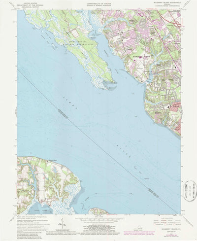 United States Geological Survey Mulberry Island, VA (1965, 24000-Scale) digital map