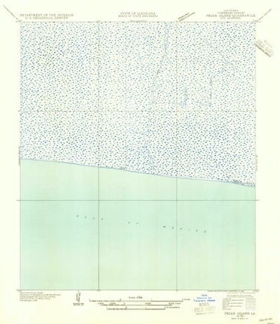 United States Geological Survey Mulberry Island West, LA (1954, 31680-Scale) digital map
