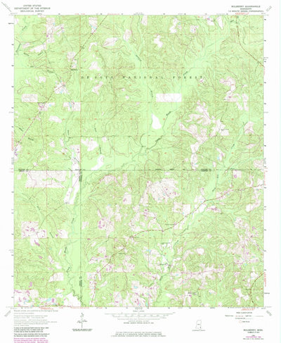 United States Geological Survey Mulberry, MS (1964, 24000-Scale) digital map