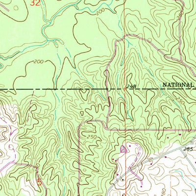 United States Geological Survey Mulberry, MS (1964, 24000-Scale) digital map