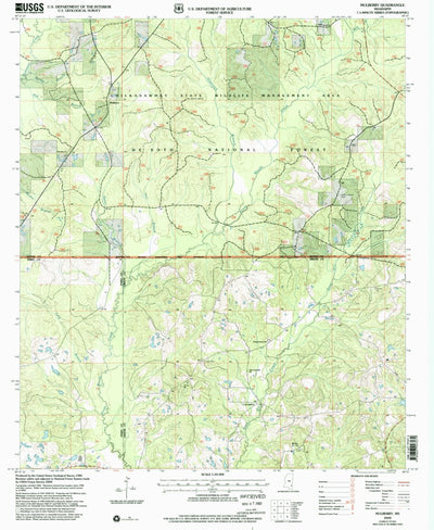United States Geological Survey Mulberry, MS (2000, 24000-Scale) digital map