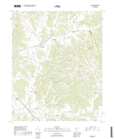 United States Geological Survey Mulberry, TN (2019, 24000-Scale) digital map