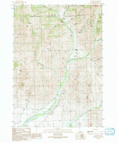 United States Geological Survey Muldoon, ID (1991, 24000-Scale) digital map