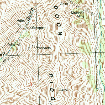 United States Geological Survey Muldoon, ID (1991, 24000-Scale) digital map
