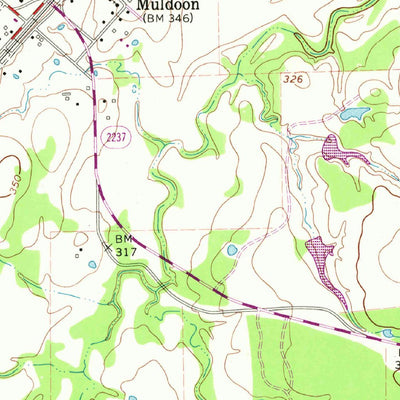 United States Geological Survey Muldoon, TX (1965, 24000-Scale) digital map