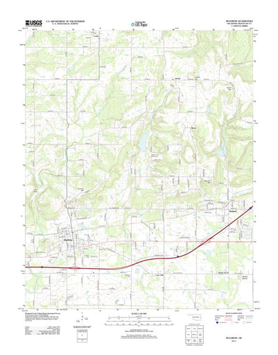 United States Geological Survey Muldrow, OK (2012, 24000-Scale) digital map