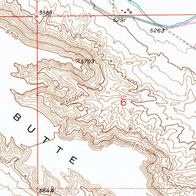 United States Geological Survey Mule Butte, WY (1951, 24000-Scale) digital map