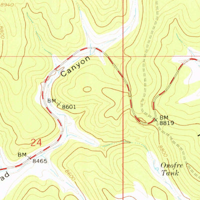 United States Geological Survey Mule Canyon, NM (1963, 24000-Scale) digital map