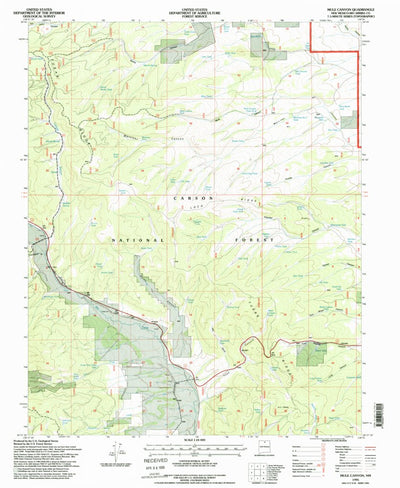 United States Geological Survey Mule Canyon, NM (1995, 24000-Scale) digital map