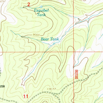 United States Geological Survey Mule Canyon, NM (1995, 24000-Scale) digital map