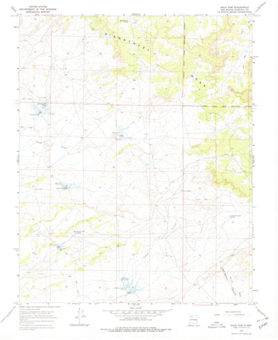 United States Geological Survey Mule Dam, NM (1966, 24000-Scale) digital map