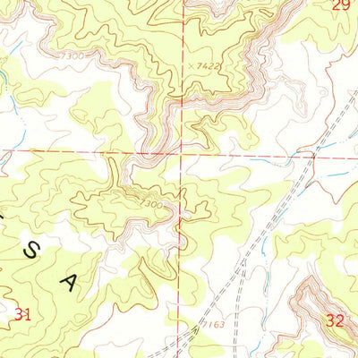 United States Geological Survey Mule Dam, NM (1966, 24000-Scale) digital map