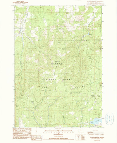 United States Geological Survey Mule Deer Ridge, OR (1990, 24000-Scale) digital map