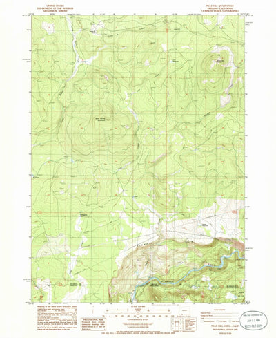 United States Geological Survey Mule Hill, OR-CA (1985, 24000-Scale) digital map