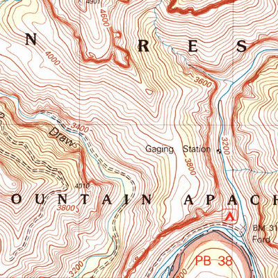 United States Geological Survey Mule Hoof Bend, AZ (2004, 24000-Scale) digital map