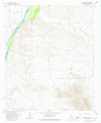United States Geological Survey Mule Wash, AZ-CA (1964, 24000-Scale) digital map