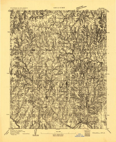 United States Geological Survey Mulhall, OK (1893, 62500-Scale) digital map