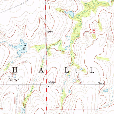 United States Geological Survey Mulhall, OK (1974, 24000-Scale) digital map
