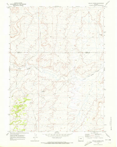 United States Geological Survey Mulkay Spring, WY (1969, 24000-Scale) digital map