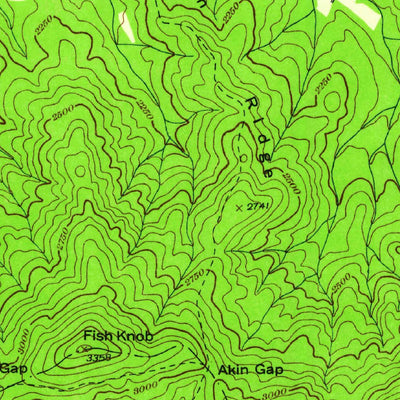 United States Geological Survey Mulky Gap, GA (1938, 24000-Scale) digital map