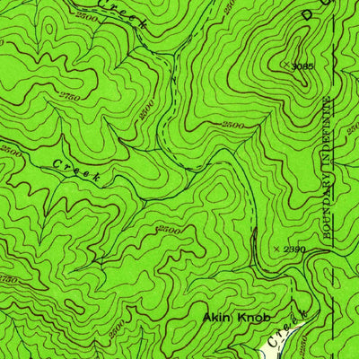 United States Geological Survey Mulky Gap, GA (1938, 24000-Scale) digital map