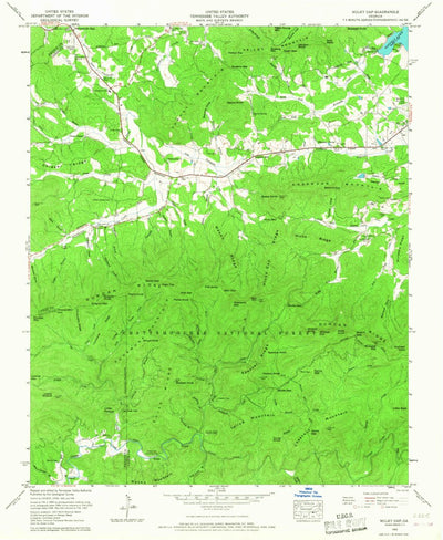 United States Geological Survey Mulky Gap, GA (1965, 24000-Scale) digital map