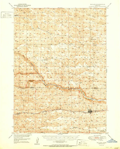 United States Geological Survey Mullen, NE (1951, 62500-Scale) digital map