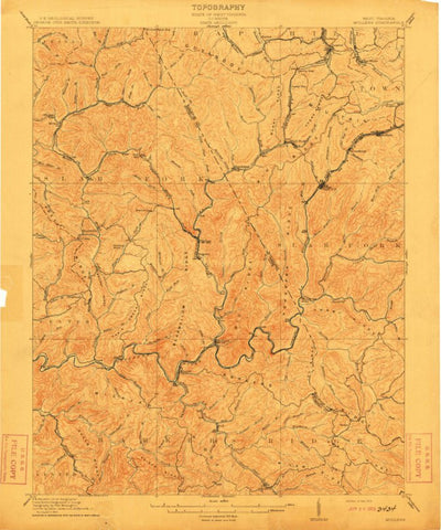 United States Geological Survey Mullens, WV (1912, 62500-Scale) digital map