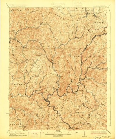 United States Geological Survey Mullens, WV (1927, 62500-Scale) digital map