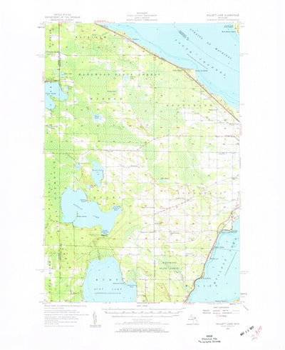 United States Geological Survey Mullett Lake, MI (1957, 62500-Scale) digital map