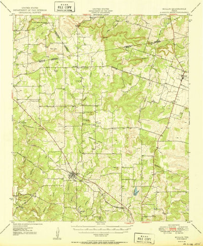 United States Geological Survey Mullin, TX (1950, 62500-Scale) digital map