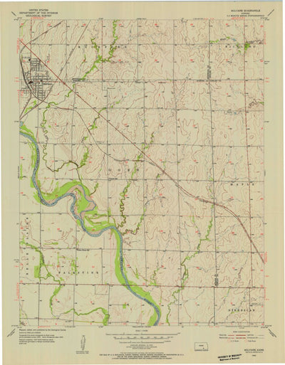 United States Geological Survey Mulvane, KS (1955, 24000-Scale) digital map