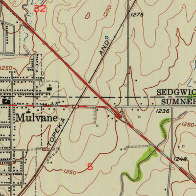 United States Geological Survey Mulvane, KS (1955, 24000-Scale) digital map