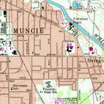 United States Geological Survey Muncie East, IN (1969, 24000-Scale) digital map