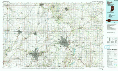 United States Geological Survey Muncie, IN (1986, 100000-Scale) digital map