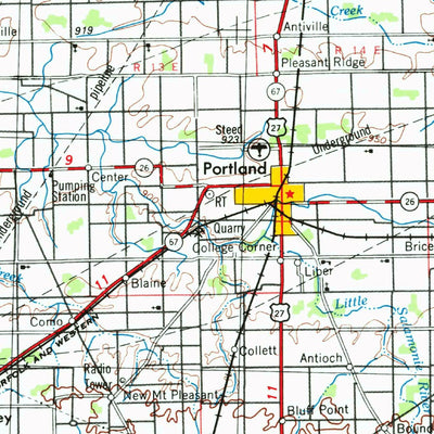 United States Geological Survey Muncie, IN-OH (1953, 250000-Scale) digital map