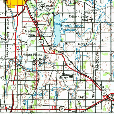 United States Geological Survey Muncie, IN-OH (1953, 250000-Scale) digital map