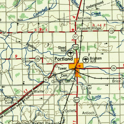 United States Geological Survey Muncie, IN-OH (1956, 250000-Scale) digital map