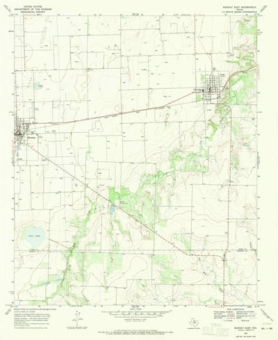 United States Geological Survey Munday East, TX (1968, 24000-Scale) digital map