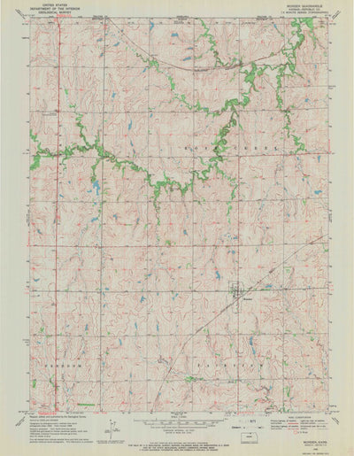 United States Geological Survey Munden, KS (1968, 24000-Scale) digital map