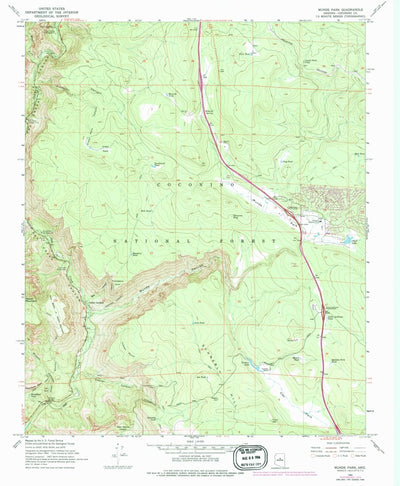 United States Geological Survey Munds Park, AZ (1965, 24000-Scale) digital map